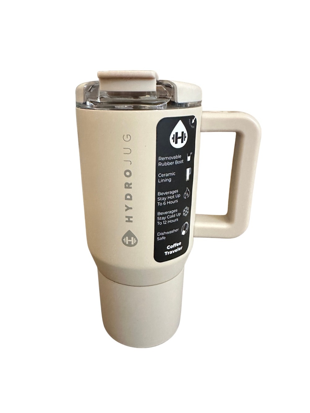 HydroJug Cream Insulated Coffee ☕️ Mug with Handle